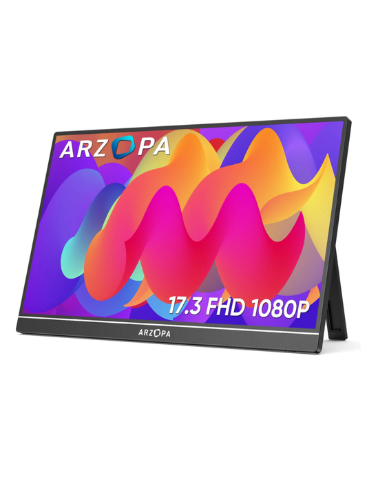 Arzopa A1M Portable Laptop Monitor | 1080P 17.3'' FHD IPS